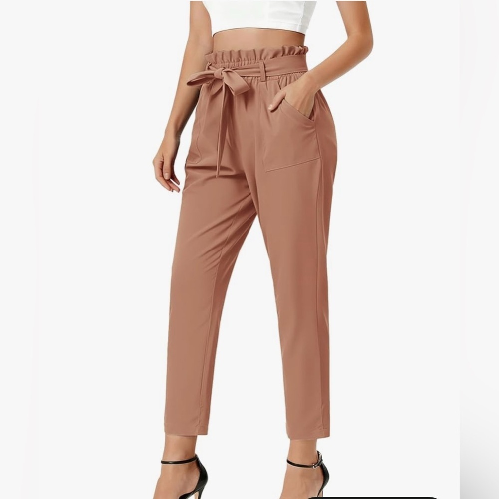GRACE KARIN Paper Bag High Waist Bow Tie Dressy Trousers